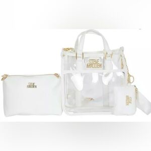 Steve Madden 3 pc handbag color:White